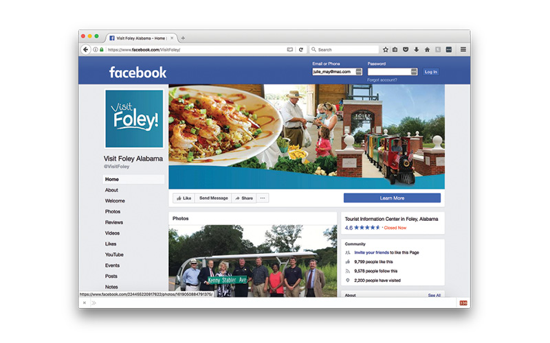 Visit Foley Social Media